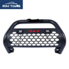 Black Steel Bull Bar Grille Guard Front Bumper with LED Lights for Hilux Revo Vigo Ranger Dmax Amarok BT50 Triton NP300