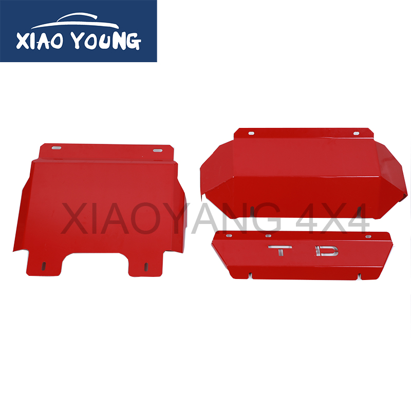 4x4 Auto Aftermarkets Skid Plate Engine Guard 3 Pcs For Hilux Vigo