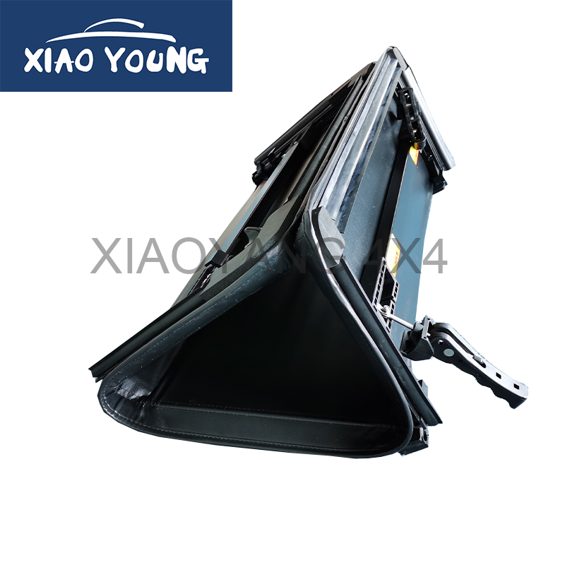 PVC Tri Folding Soft Tonneau Cover Bed Cover For Hilux Revo 2015+ Double Cab