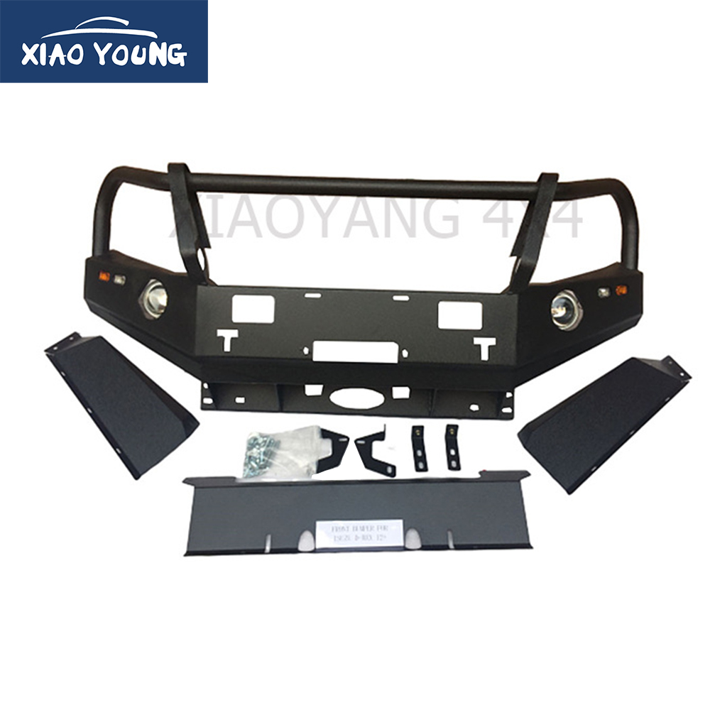 Black Steel Front Bumper Bull Bar For Hilux Vigo