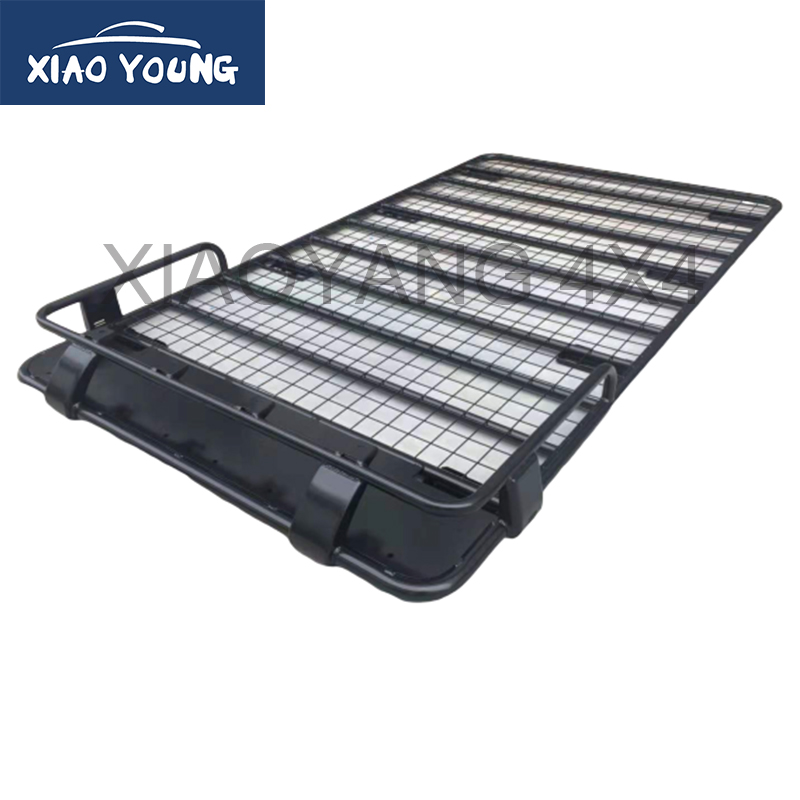 Black Steel Universal Roof Rack Basket Luggage Cargo Carrier