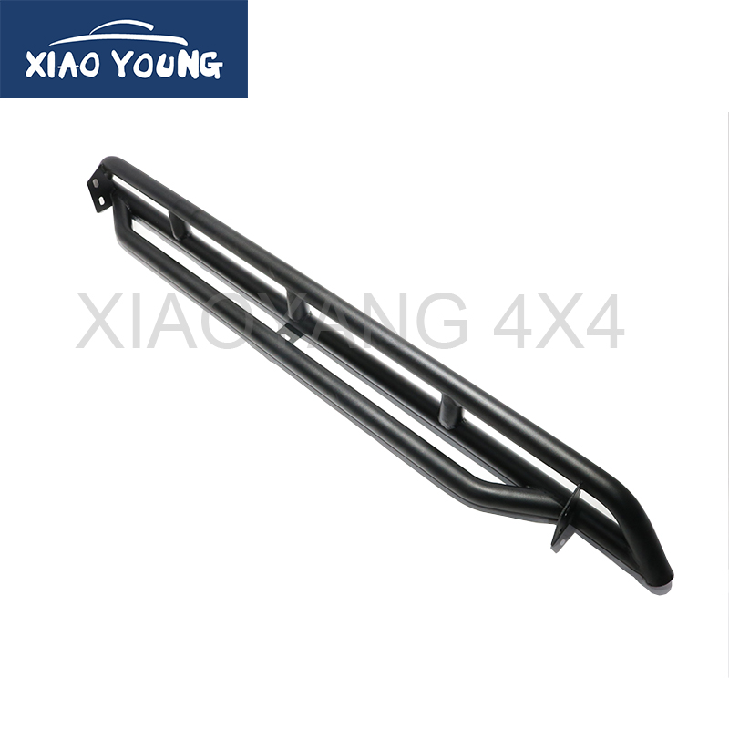 Black Steel Side Step Nerf Bar Running Board For Hiux Revo 4 Door