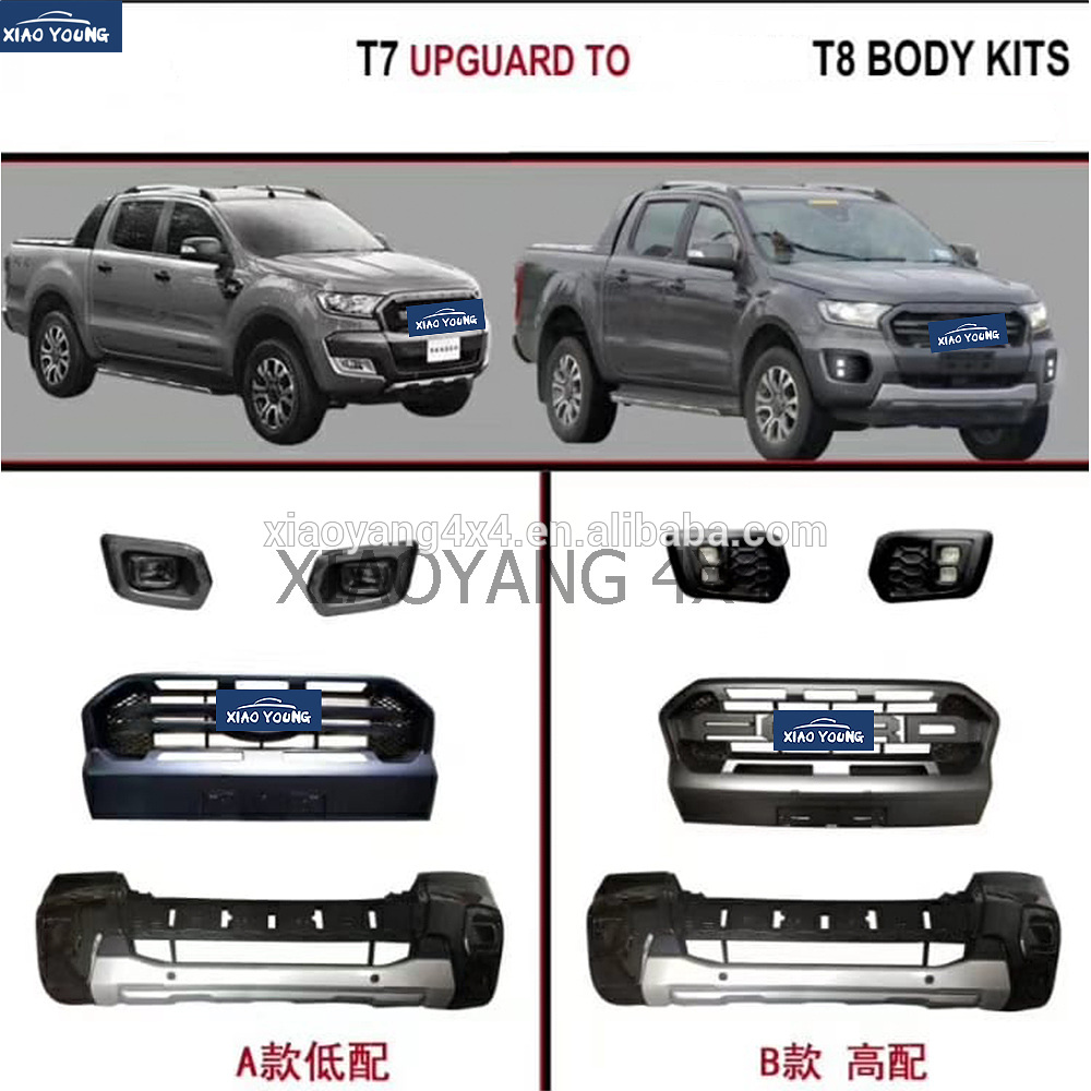 4WD Accessories Aftermarkets ABS Body Kits Bumper Front Grille For Rang-er T7 Update To T8