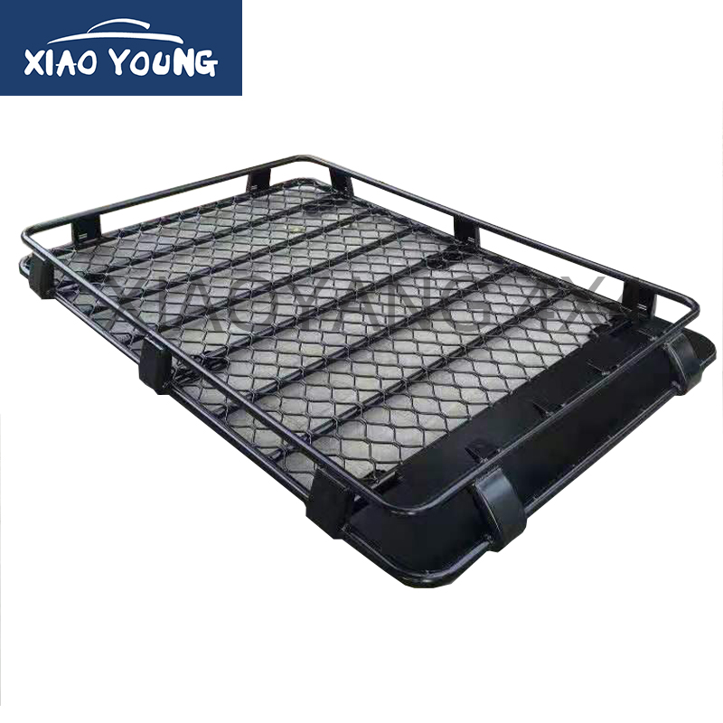 Black Steel Universal Roof Rack Basket Luggage Cargo Carrier