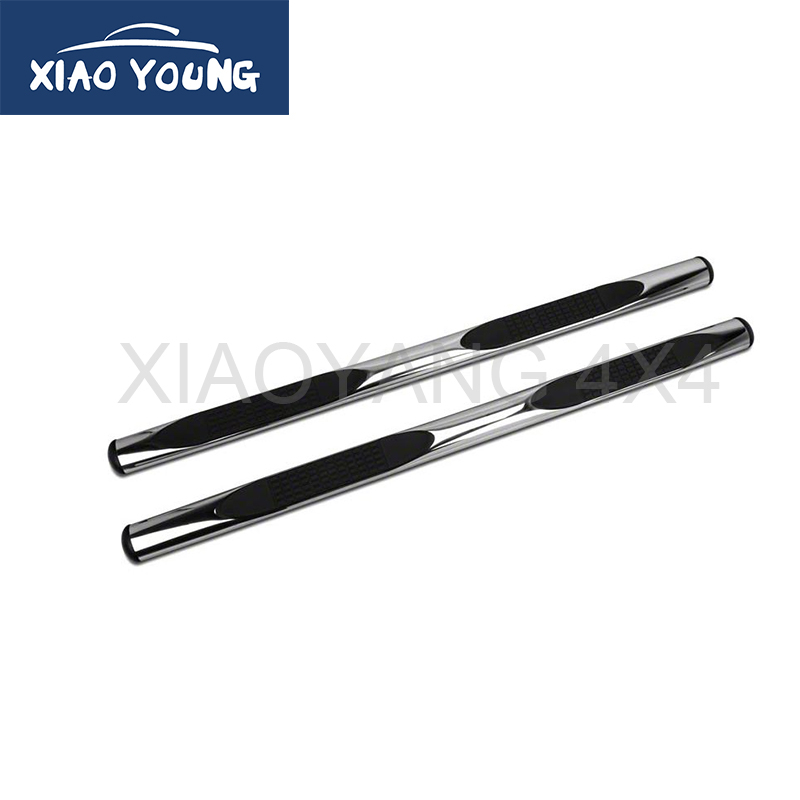 4 Inch Stainless Steel Oval Staight Side Bar Step Running Board For Ram 1500 Regular Cab 2009-2018