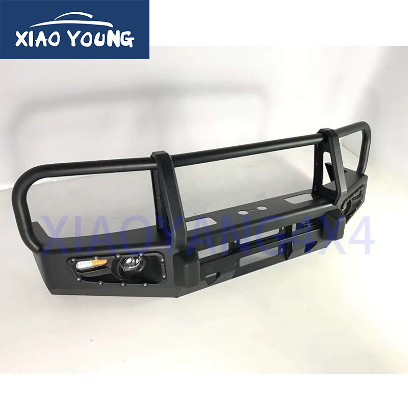 Black Steel Front Bumper Bull Bar For Hilux Revo 2015+