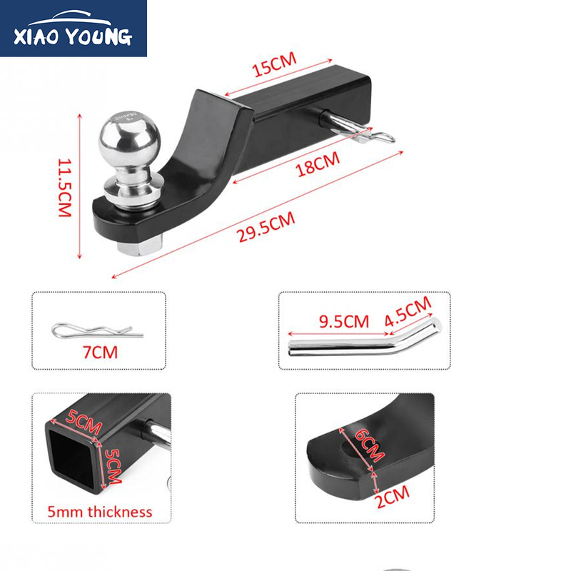 2 inch/ 50mm Trailer Ball Mount Tongue Hitch Receiver Tools for Towing Towbar Caravan Truck