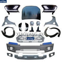 ABS Body Kits Front Grille For Rang-er T6 Raptor With LED Headlight