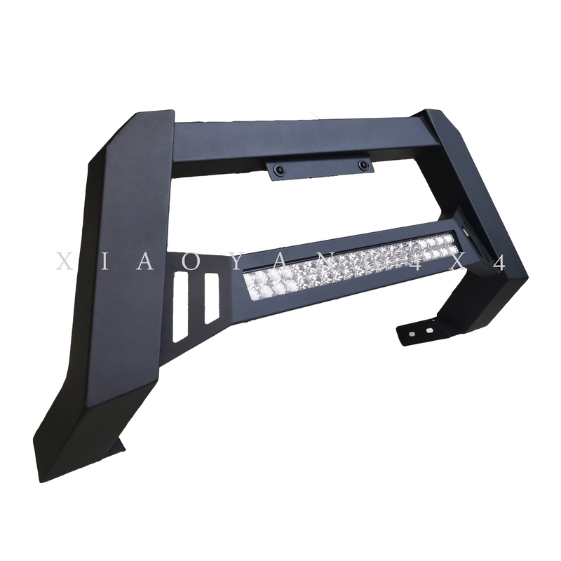 Black Steel Bull Bar 4x4 Pickup Truck Grille Guard with LED Light for Dmax Ranger Hilux Revo Vigo Amarok Triton BT50 NP300